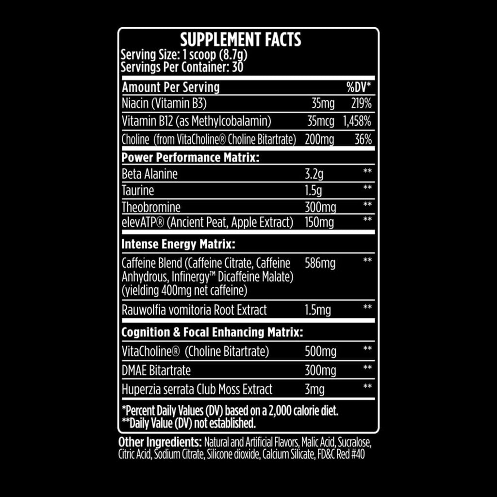 KXR Pre-Workout Energy Powder | Intense Energy Pre-Workout Drink for Men and Women| Creatine Free | Improves Performance - Enhanced Focus & Increased Endurance | 30 Servings (Sour Watermelon)