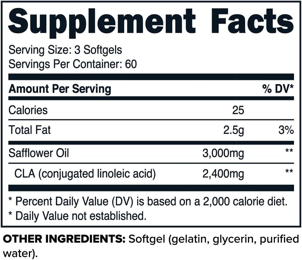 Primaforce CLA 2400 mg per Serving (180 softgels) - Max CLA - for Men and Women, Non-Stimulating, GMO Free & Gluten Free