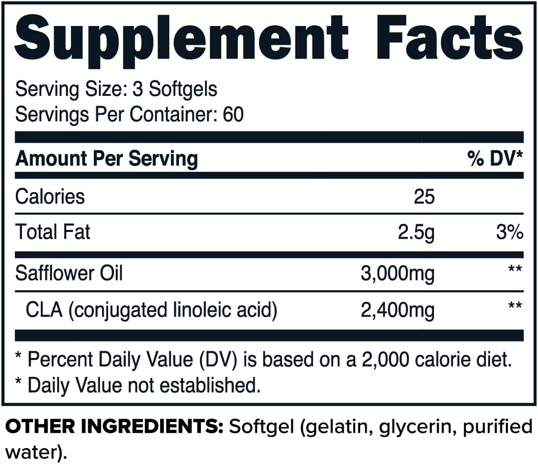 Primaforce CLA 2400 mg per Serving (180 softgels) - Max CLA - for Men and Women, Non-Stimulating, GMO Free & Gluten Free