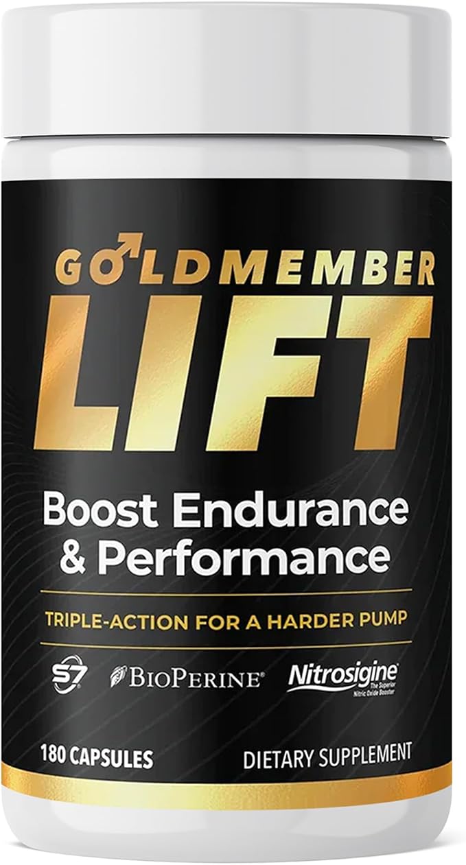 Juvenon GoldMember Lift Nitric Oxide Supplement – Nitrosigine, Trans-Resveratrol, S7 Plant Blend, BioPerine – Circulation, Energy & Muscle Support – 180 Capsules