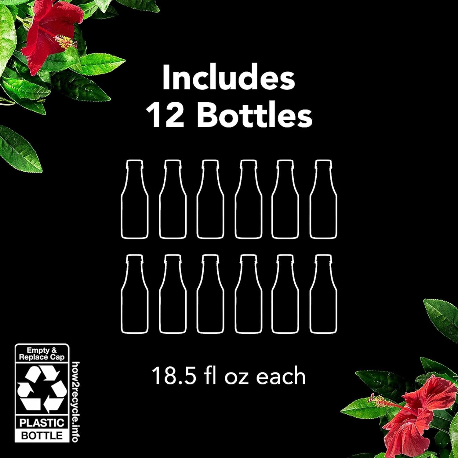 Pure Leaf Iced Tea, Blackberry, 18.5 Fl Oz Bottles (Pack of 12)