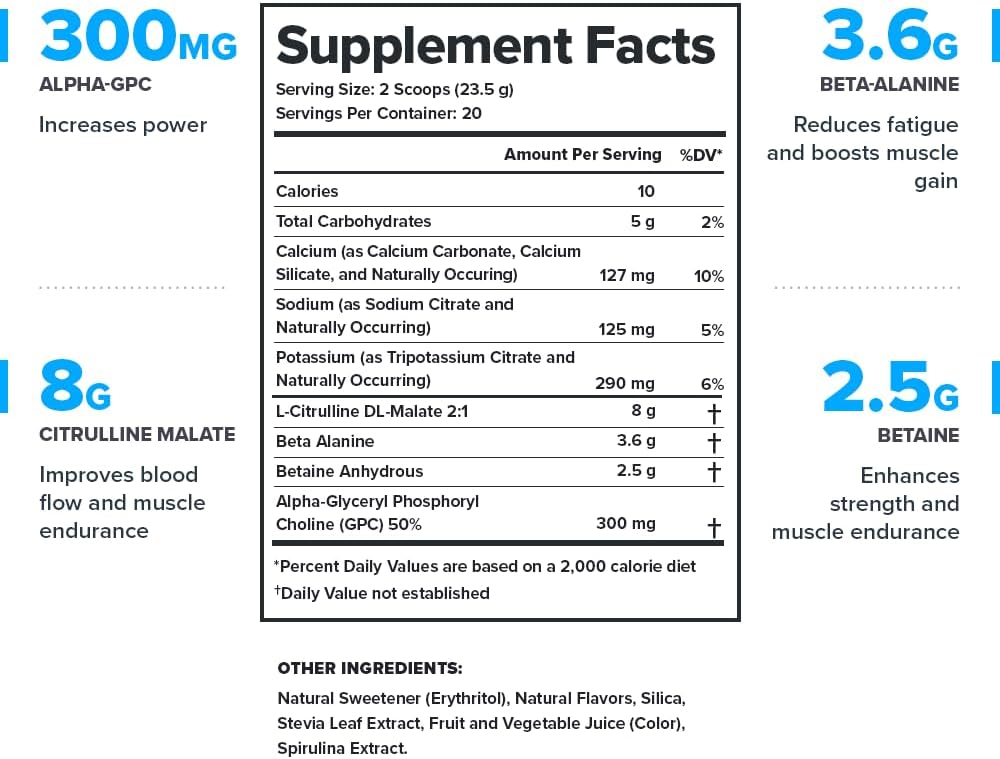 LEGION Pulse Pre Workout Supplement - All Natural Nitric Oxide Preworkout Drink to Boost Energy, Creatine Free, Naturally Sweetened, Beta Alanine, Citrulline, Alpha GPC (Caffeine Free Grape)