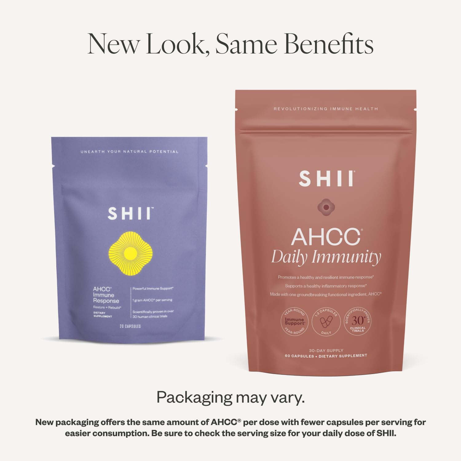 SHII AHCC Daily Immunity, 10-Days Supply – Vegan, Gluten Free Immune Support Supplement with AHCC, Immune System Support from Functional Shiitake Mushrooms, Promotes Immune Response & Cellular Health