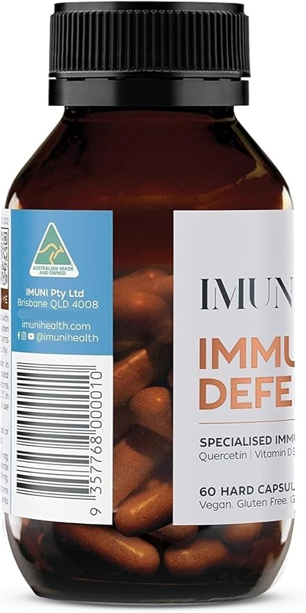 IMUNI Defense Support for Construction & Physical Labor – Daily Upper Respiratory & Wellness Formula with Quercetin, Vitamin C D and Zinc – 60 Capsules
