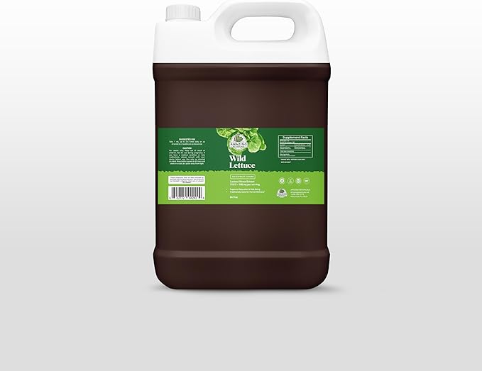 Wild Lettuce Alcohol-Free Liquid Extract, Organic Wild Lettuce (Lactuca Virosa) Dried Herb Extract Natural Herbal Supplement - 1/2 Gallon - 64 Fl oz
