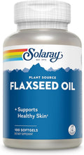SOLARAY Flaxseed Oil, Softgel (Btl-Plastic) 1000mg 100ct