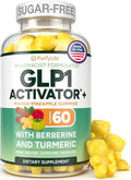 GLP-1 Support Gummies – Sugar-Free Appetite & Craving Control with Berberine, Cinnamon, Turmeric, Garcinia & Raspberry Ketones – Digestion, De-Bloating, Carb Blocker, Vegan, Keto | Diet Kits & Systems
