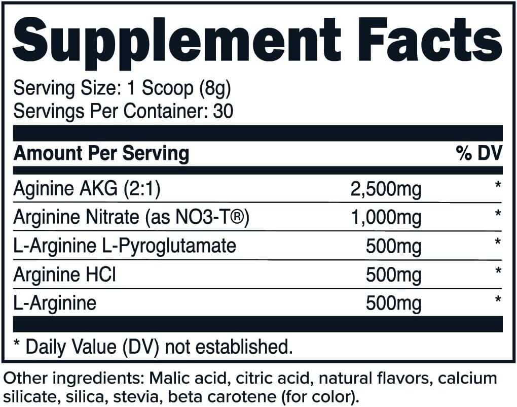 Primaforce L-Arginine Complex Powder (30 Servings Per Bottle | Peach Mango) Powerful Protein Building Supplement for Maximum Gains