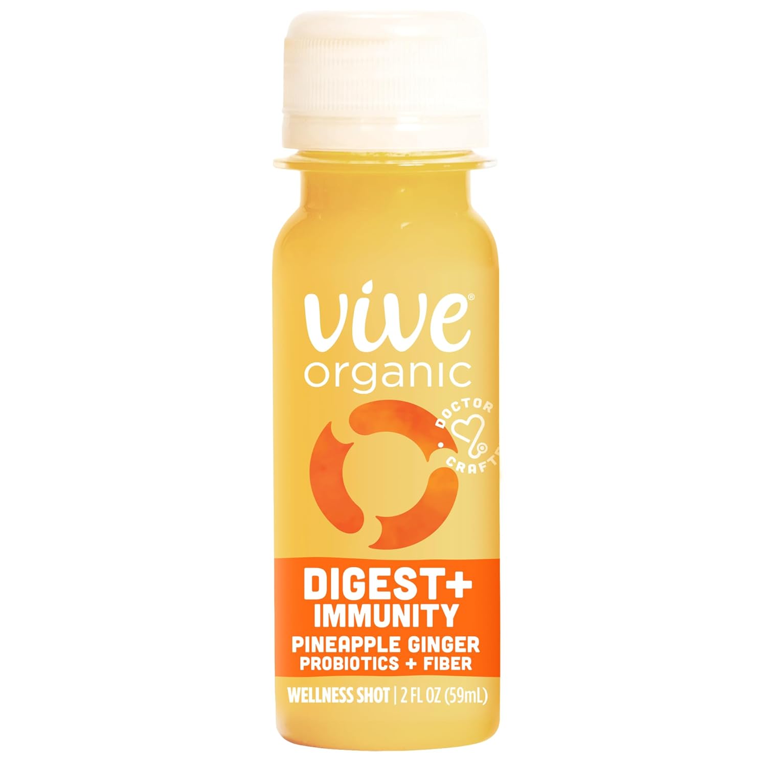 Vive Organic Digest + Immunity Dual-Boost Shot, Cold-Pressed Aloe Vera, Apple Cider, Probiotics, 2g Fiber, Gluten Free, Vegan, 2 Fl Oz (Pack of 12)