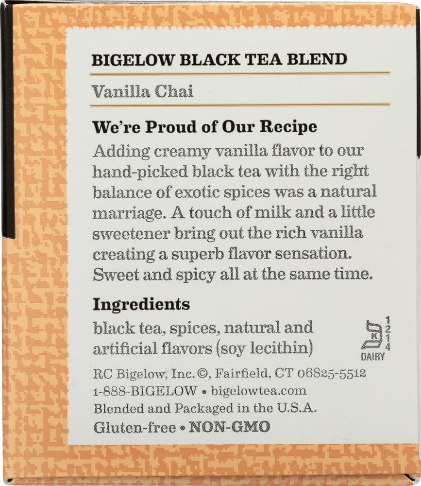 Bigelow VANILLA CHAI Tea - 20 Count (16 Pack)16