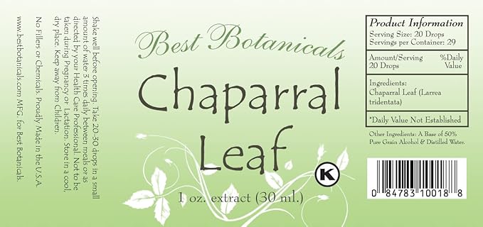 Best Botanicals Chaparral Leaf Extract 1 oz.