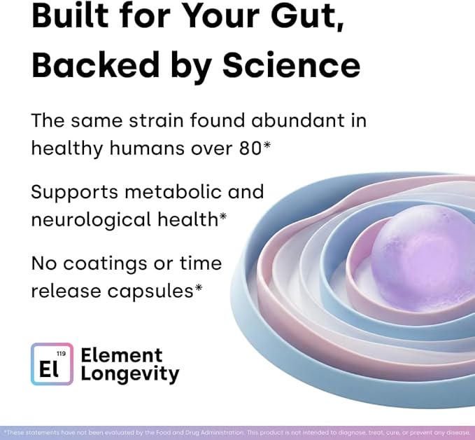 Human Strain Bifidobacterium Adolescentis Probiotic | Fewer Urgent Bowel Movements, Reduced Bloating/Gas, & Digestion Support | Clinically Studied Synbiotic | 30ct (30 Day Supply)