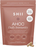 SHII AHCC Daily Immunity, 10-Days Supply – Vegan, Gluten Free Immune Support Supplement with AHCC, Immune System Support from Functional Shiitake Mushrooms, Promotes Immune Response & Cellular Health