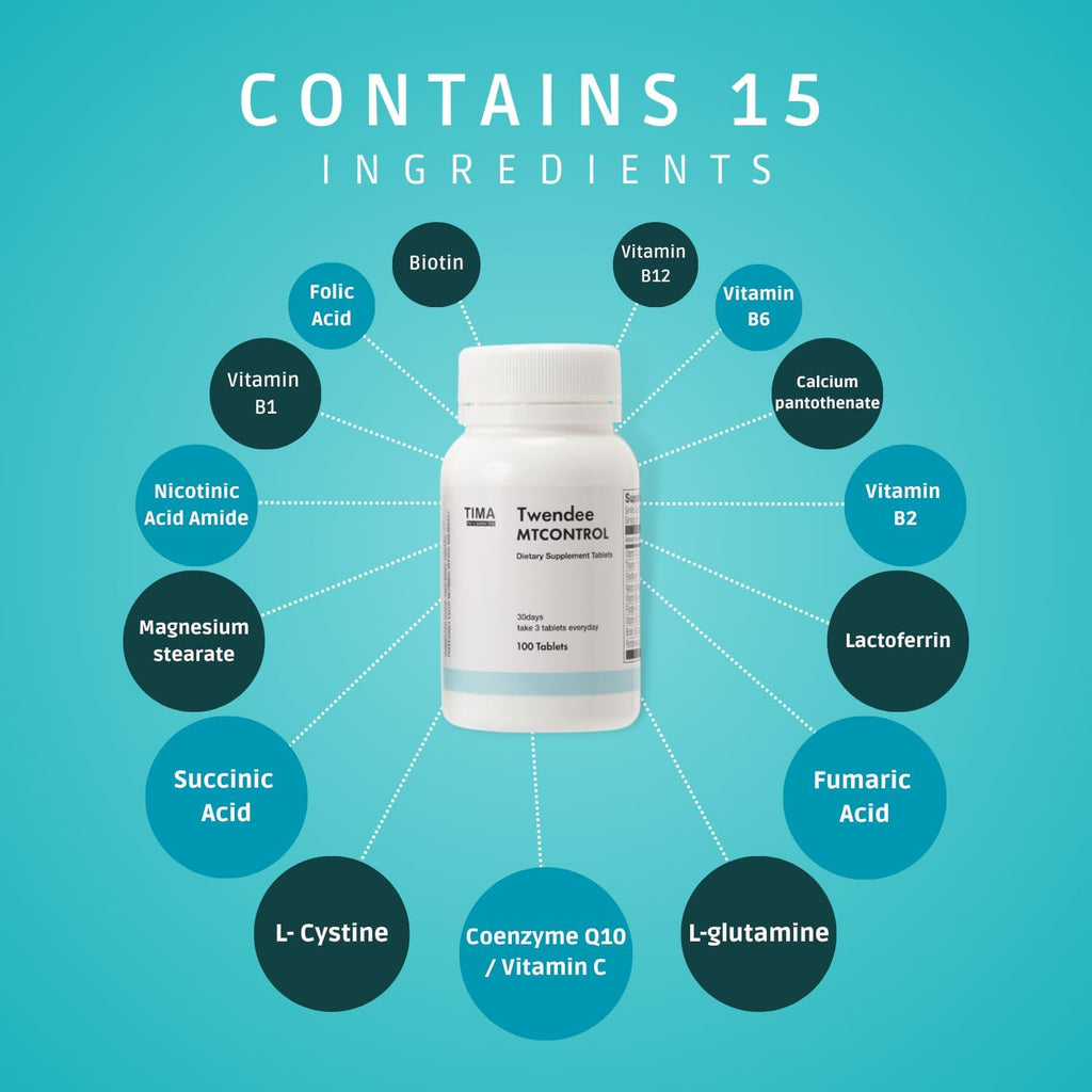 MTCONTROL | Japanese Anti-Oxidant & Mitochondrial Supplement | Worldwide Patented Supplement on Stress Reduction | Promotes Hair, Skin & Health Maintanance | 100 Tablets (30 Servings)