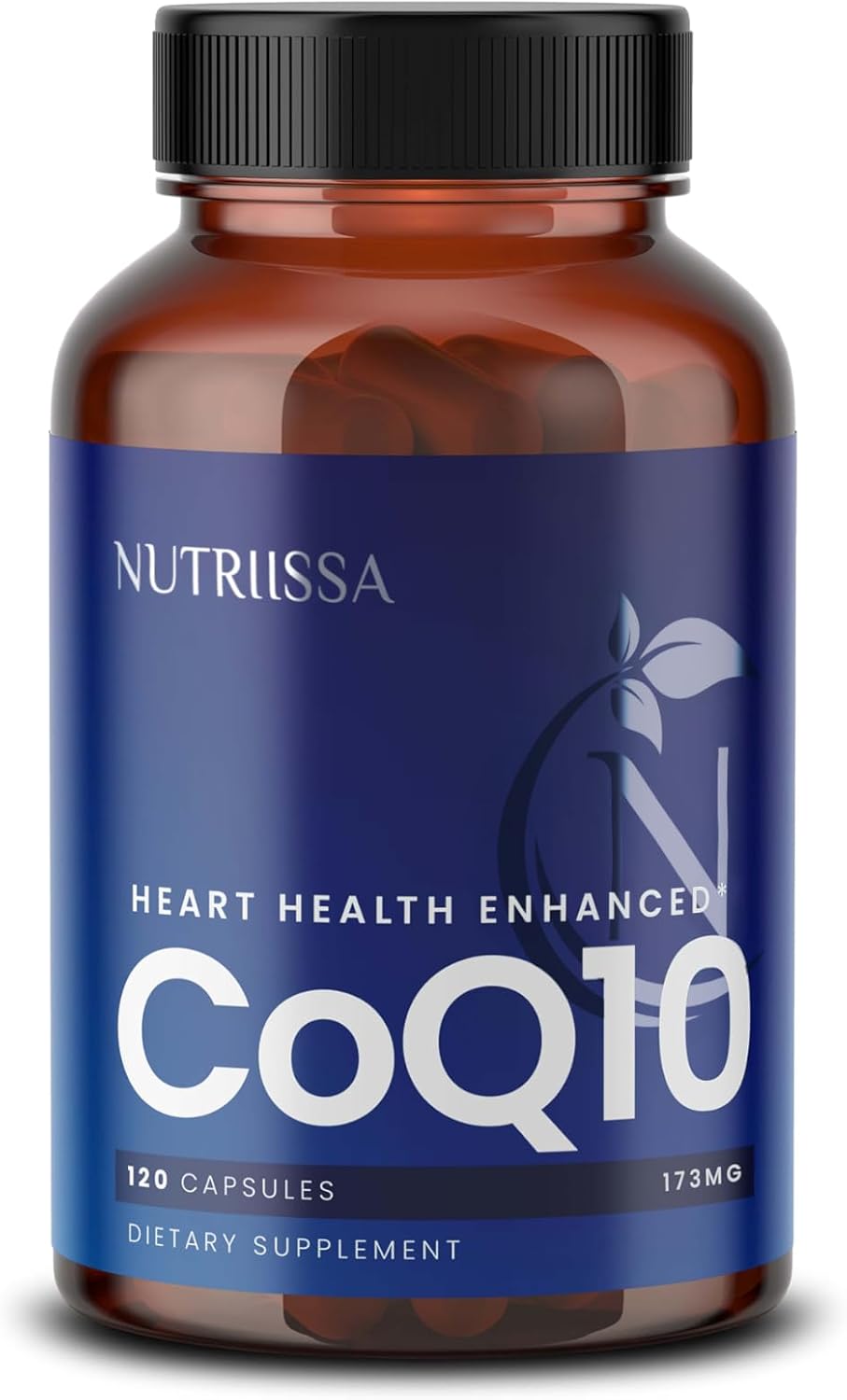 Nutriissa CoQ10 173 mg – Heart Health, Cellular Energy, and Antioxidant Support – EPEB Certified for Purity & Potency – 4-Month Supply - 120 Vegan Capsules