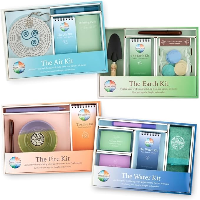 The Fire Kit - Burn Negative Thoughts for Stress Relief and Healing - Give the Gift of Peace of Mind - Self Care Kit By Two Sage Sisters