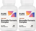 PureFormulas Boswellia Turmeric Supplements for Joint Health & Immune Support Boswellia Extract Turmeric Supplement 60 Tablets, 2-Pack