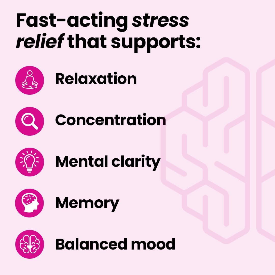 NeuroQ Calm Focus Gummies - Stress Relief Supplement - Supports Mental Function & Relaxation - Sensoril Ashwagandha, Magnesium, GABA, L-Theanine, Andean Cocoa & Kava Kava - 90 Gummies