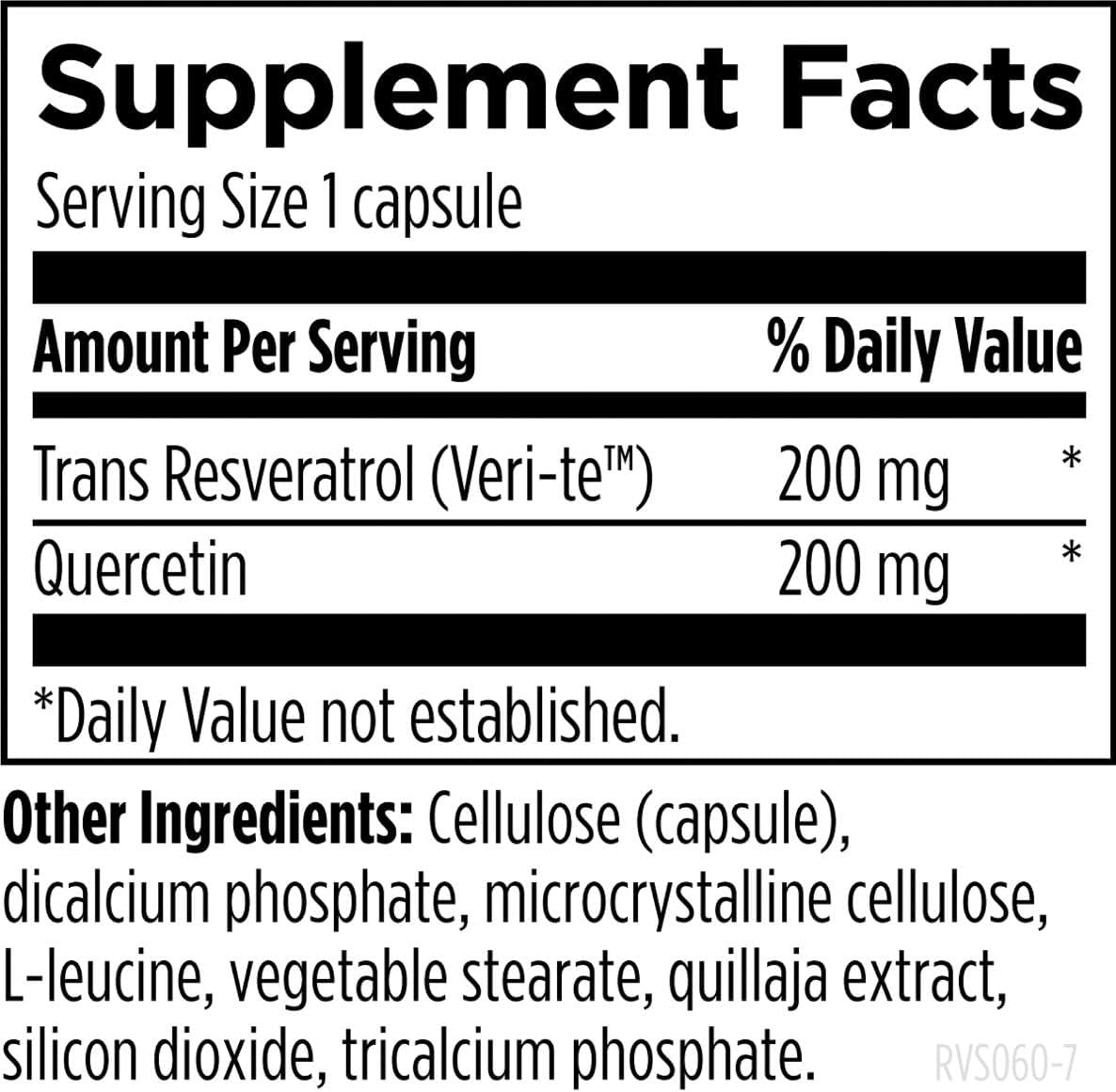 Designs for Health Resveratrol Supreme - Trans Resveratrol from Japanese Knotweed + Quercetin - Healthy Aging + Cardiovascular Support Supplement, Non-GMO (60 Capsules)