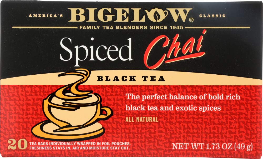 Bigelow Tea Black Tea - Spiced Chai - Case of 6 - 20 BAG