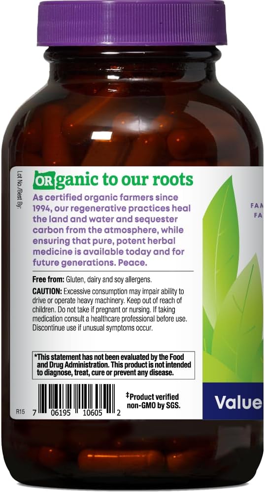 Oregon's Wild Harvest Non-GMO Organic Valerian Capsules Non Habit Forming Herbal Sleep Aid, Melatonin Free, 180Count