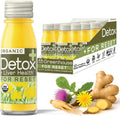 Greenhouse Juice Detox Wellness Shots Organic Immunity Shots Juice Liver Health Wellness + Anti-Inflammatory with Ginseng, Milk Thistle, and Dandelion Vegan & Gluten-Free (2 Oz, Pack of 12)