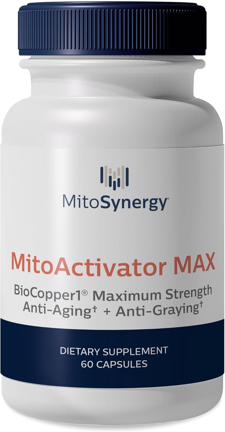 MitoActivator MAX - BioCopper1 (Cunermuspir) 2.0mg Maximum Strength Bioavailable Copper - Mitochondrial NAD+ ATP Booster, Anti-Aging, Anti-Graying, Lyme Recovery - 60ct