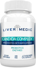 Candida Complex Oregano Oil, Digestive Enzymes, Candida Cleanse, Non-GMO Probiotic Supplement with Organic Herbs, Caprylic Acid, Grape Seed Extract, 60 Vegetarian Capsules