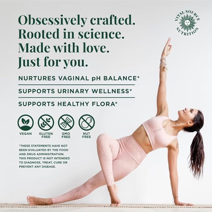 Vital Source Nutrition - ViXi - Feminine Balance Capsules - Vaginal Wellness & pH Support - with LactoSpore, Cranberry + Pineapple Fruit Powder -Supports Urinary Wellness & Healthy Flora -30 Servings