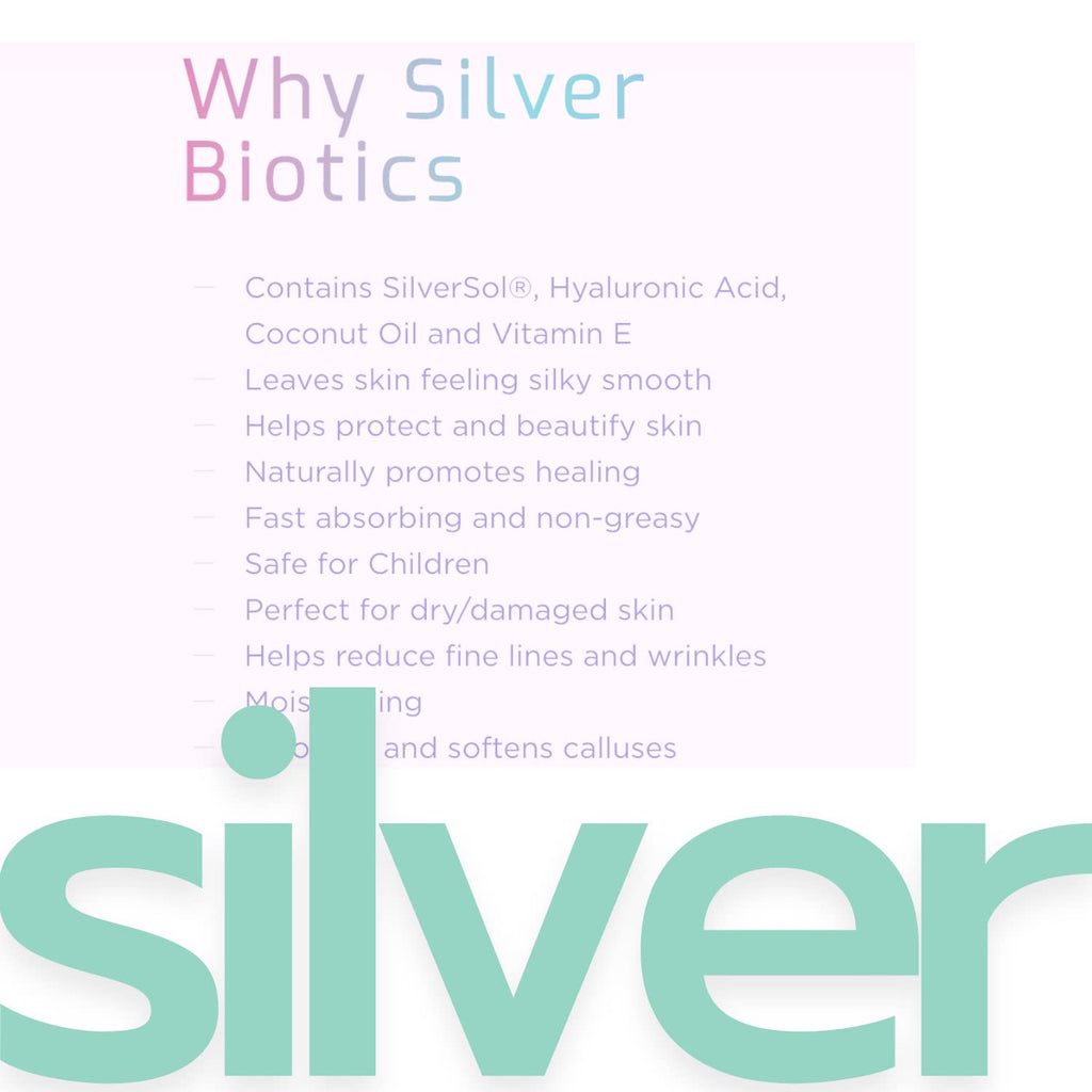 Silver Biotics Nano Silver Healing Lotion Cream | SilverSol and Hyaluronic Acid | All Natural Ingredients to Heal, Smooth Your Skin Blemishes and Scars | Unscented Scent Infused | 1.2 oz