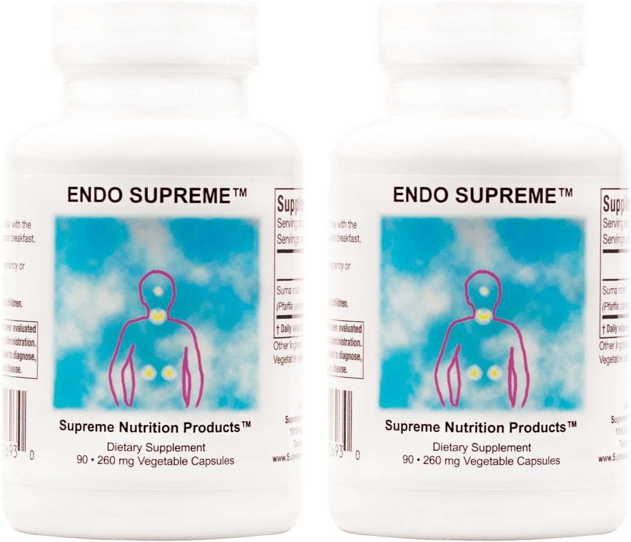 Supreme Nutrition Endo Supreme, 90 Pure Suma Root Vegetarian Capsules (Pack of 2)