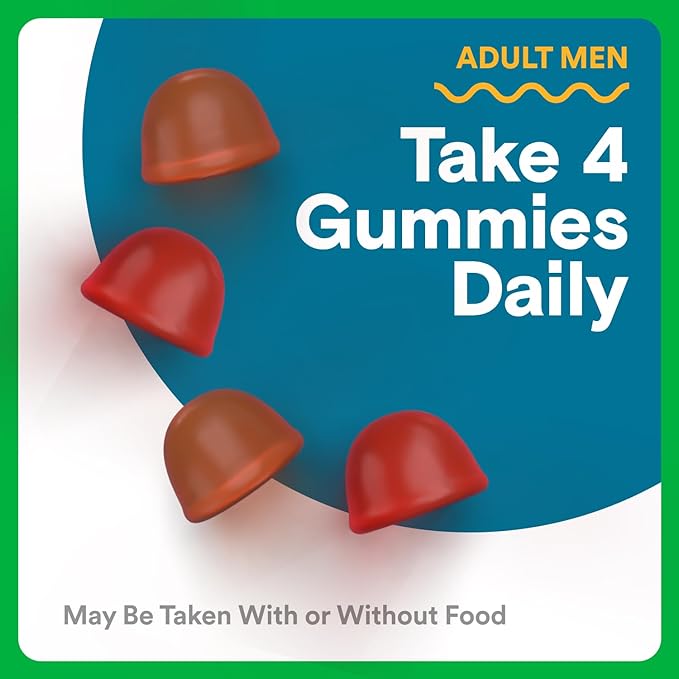 SmartyPants Multivitamin for Men, Organic Gummies: Methylfolate, Omega 3 (ALA), Vitamin D3, C, Vitamin B12, B6, A, K & Zinc for Immune Support, Biotin, Vegetarian, 120 Gummies (30 Day Supply)