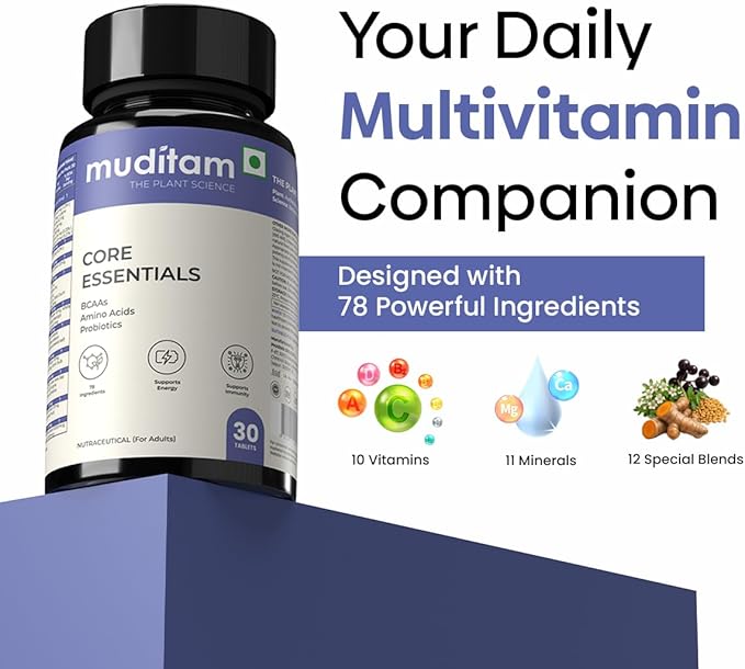 Core Essentials – 60 Tablets | Daily Herbal & Multivitamin Supplement | Ayurvedic Inspired Formula | General Wellness & Lifestyle Support (1)