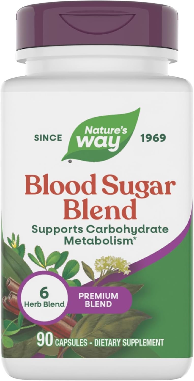 Nature's Way Blood Sugar Blend with Gymnema Extract, Supports Carbohydrate Metabolism*, Vitamin A, 90 Capsules