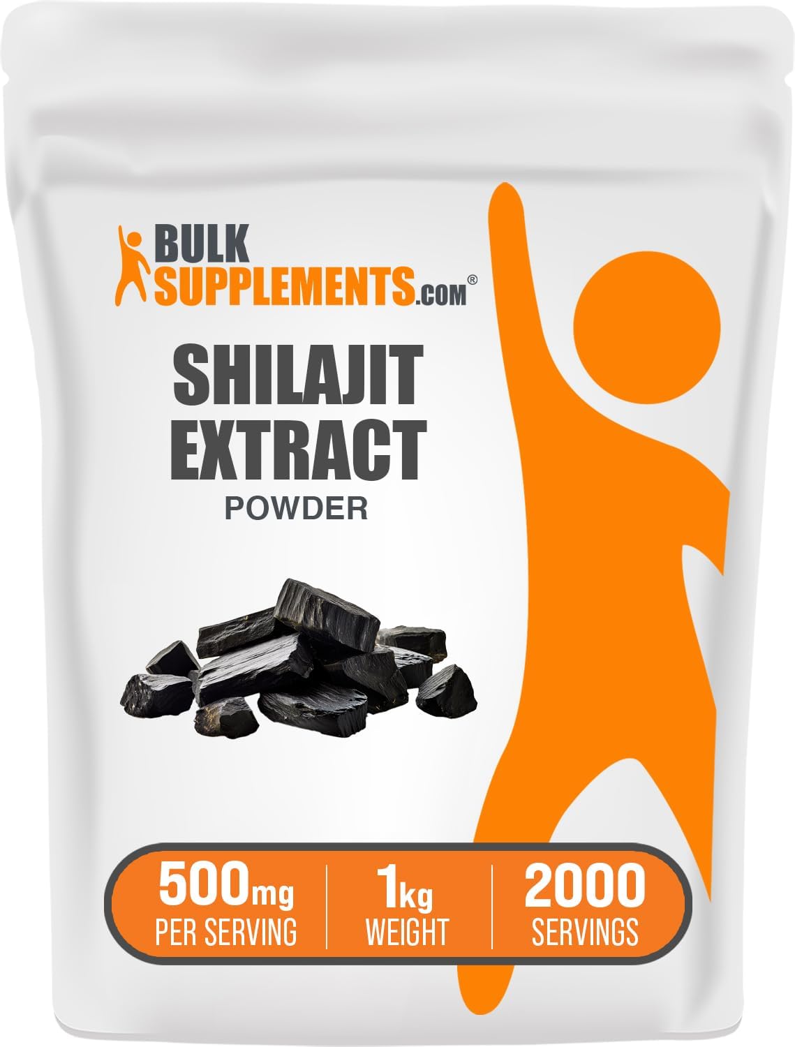 BulkSupplements.com Shilajit Extract Powder - Fulvic Acid Supplement, Shilajit Supplement - Gluten Free, 500mg per Serving of Shilajit Powder, 1kg (2.2 lbs) (Pack of 1)
