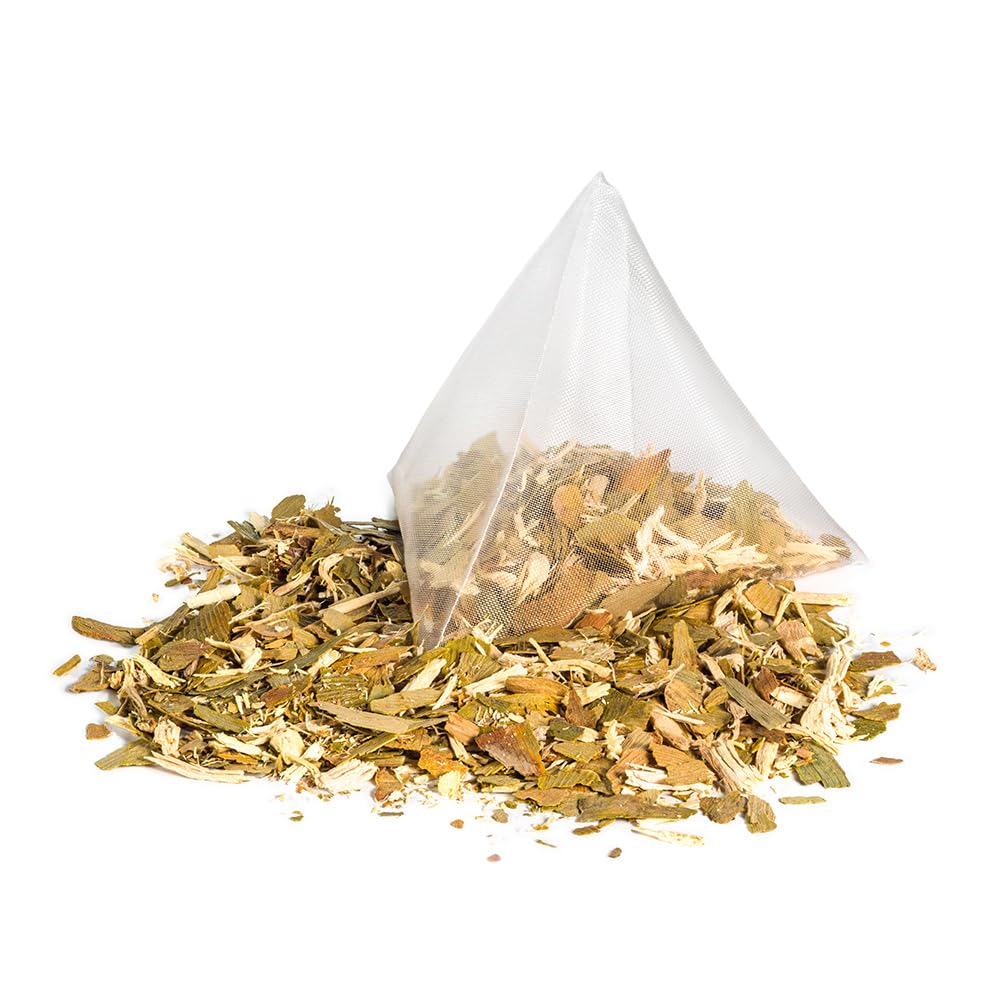 Siberian Green Ginkgo Tea Bags with Ginseng Root Mix – 50Pcs Natural Pure Eleuthero Tea from Siberia – Non-GMO, No Fillers Infusion Bags – Equal Plant Ratio – Convenient and Easy to Brew