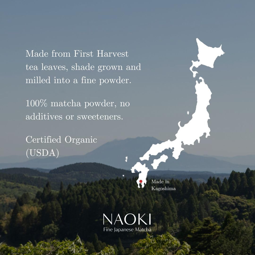 Naoki Matcha Chiran Harvest Masters Collection Matcha – Authentic Japanese Ceremonial Grade Matcha Green Tea Powder from Kagoshima, Japan (40g / 1.4oz)