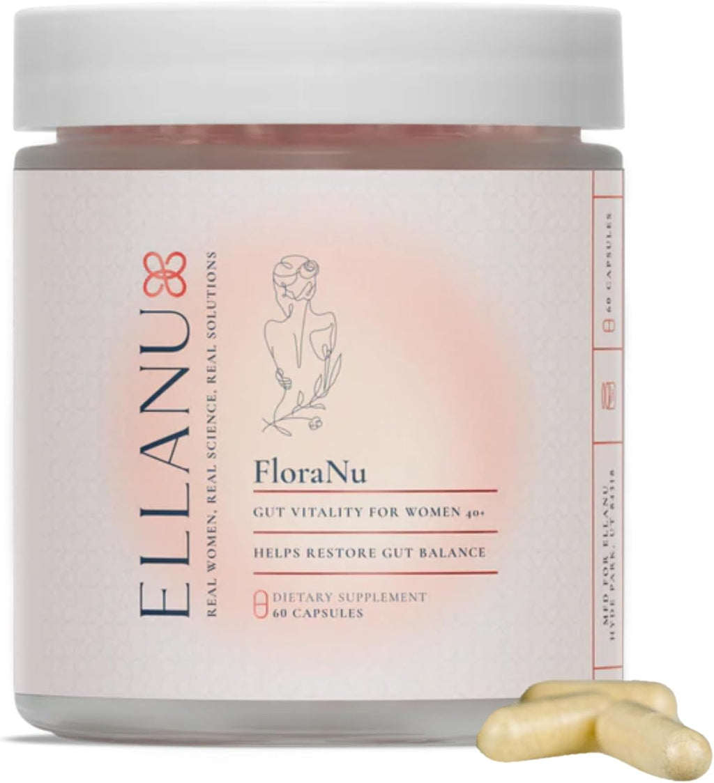 FloraNu | Gut Health Support for Women 40+ | Supports Digestive Comfort, Immune Health, & Nutrient Absorption | 60 Vegan Capsules for Midlife Wellness | Dietary Supplement for Daily Use