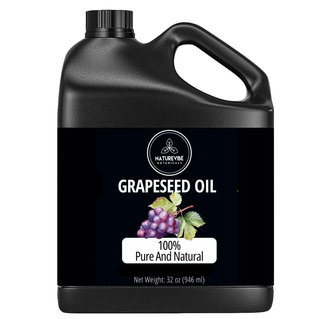 Naturevibe Botanicals Grapeseed Oil 32 Ounces | 100% Pure and Natural | Great for Skin Care and Hair Care