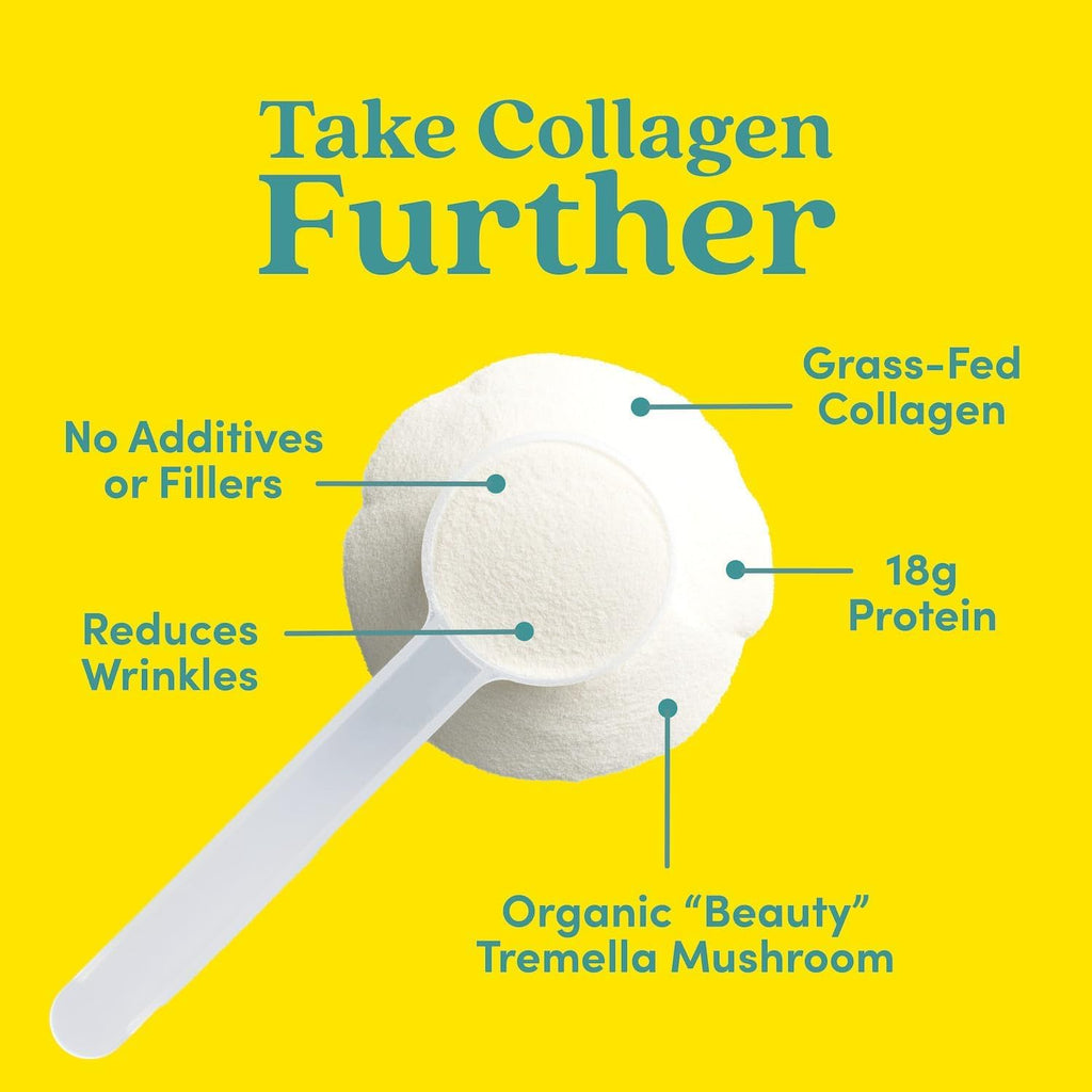 Further Food Vanilla Collagen Peptides Powder, Grass-Fed Pasture-Raised Hydrolyzed Type 1 & 3 Protein, Gut Health + Joint, Hair, Skin, Nails, Paleo Keto Sugar-Free 22.22 oz