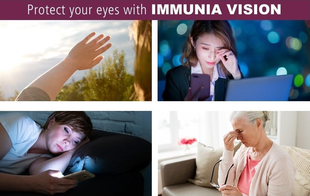 Immunia Vision. Lutein, Wild Blueberry, and Elderberry Concentrate. Eye Health Antioxidant Supplement. Concentrated Formula. Delicious Taste. 5 ml/Day. (1-Pack)