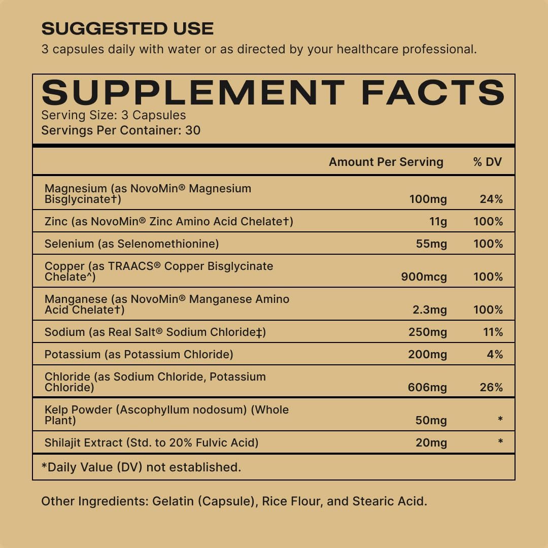Human Nature Fine Tune: Multipurpose Daily Supplement for Focus, Digestive Health & More, with Ancient Minerals, Himalayan Shilajit, Real Salt, & Kelp