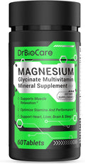 Energy Boost & Magnesium Glycinate, Contains Vitamin D3, Vitamin C, Turmeric, Ashwagandha, Milk Thistle, Calcium & Magnesium Supplement 120 Tablets