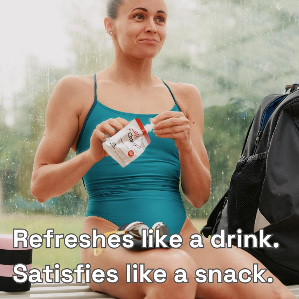 Strawberry, Caffeine-Free Instant Energy Gel Running, Biking, Workout, Hiking Essentials for Women & Men, Gifts for Runners - Carbs Vitamins, Gluten Free - Pack of 6 Gels - 6.35oz Each