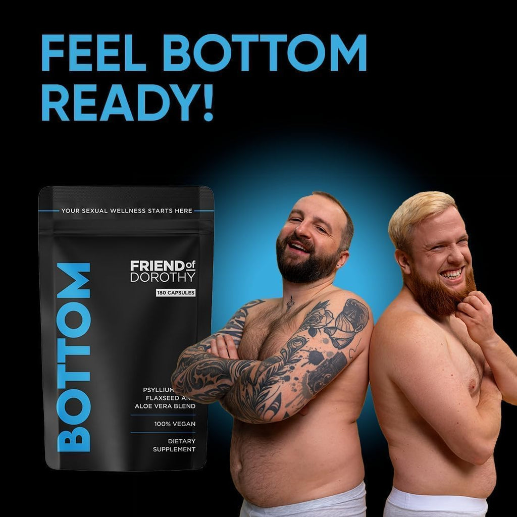 Bottom Fiber Supplement for Effortless Prep Time - Helps Promote Digestive Regularity - Psyllium Husk Based - for Men Who Bottom, 120 Capsules