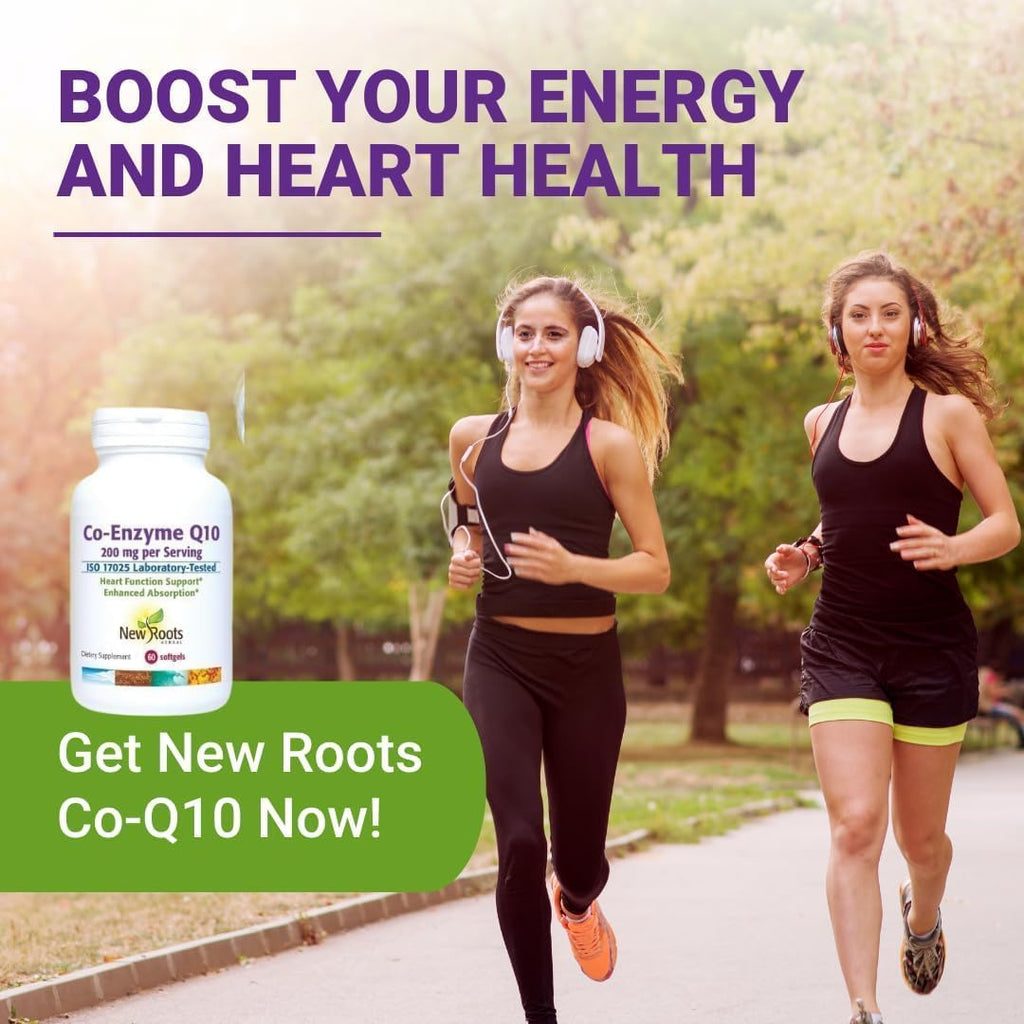 NEW ROOTS HERBAL CoQ10 Supplement Coenzyme Q10 (60 Softgels) 200 mg | Naturopathic Doctor Formulated for Heart Health & Energy Support | Made with Natural Fermentation