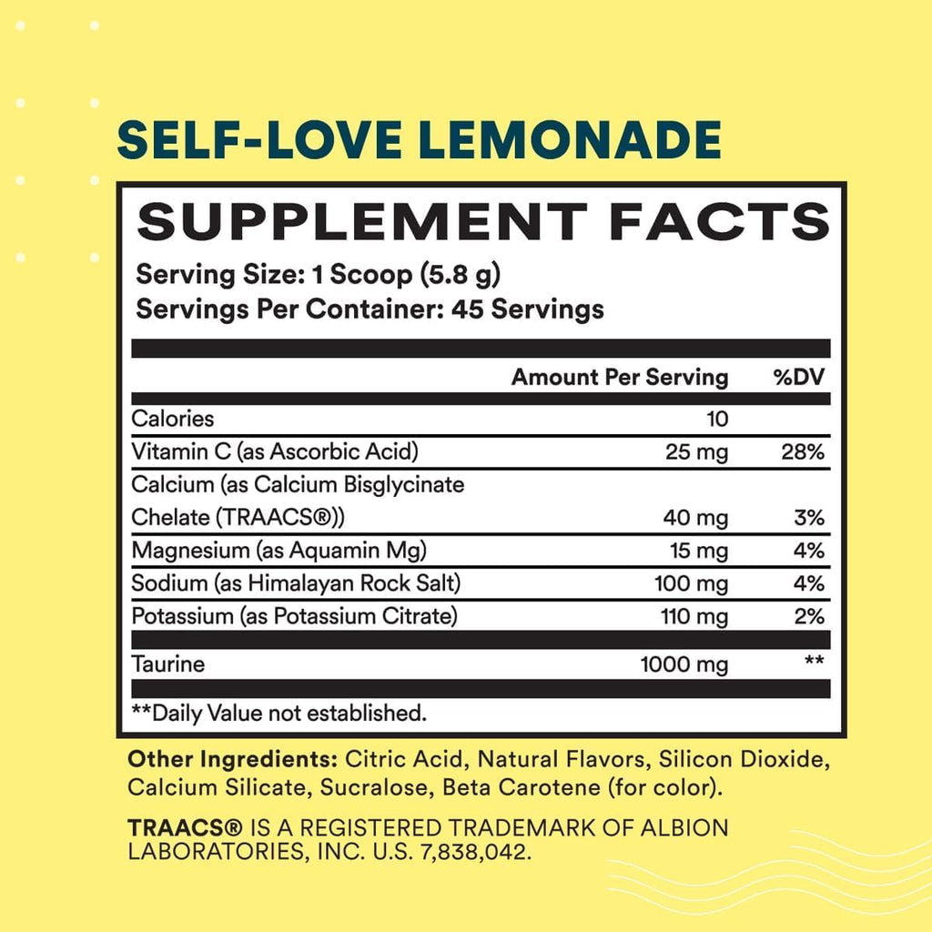 Cira Hydration Powder x Alicia McCarvell's Electrolyte Drink Mix with Himalayan Salt for Dehydration Relief and Recovery - Self Love Lemonade, 45 Servings