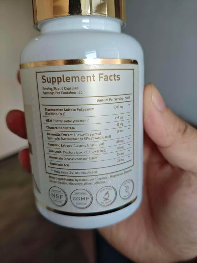 Joints Health Suppplement, Glucosamine Chondroitin MSM - Joint Support Supplement for Women and Men with Turmeric, MSM &Boswellia, for Cartilage, Joint Health and Flexibility - 360 Capsules
