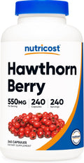 Nutricost Hawthorn Berry Capsules 550mg, 240 Capsules, Vegetarian Friendly, Non-GMO & Gluten Free