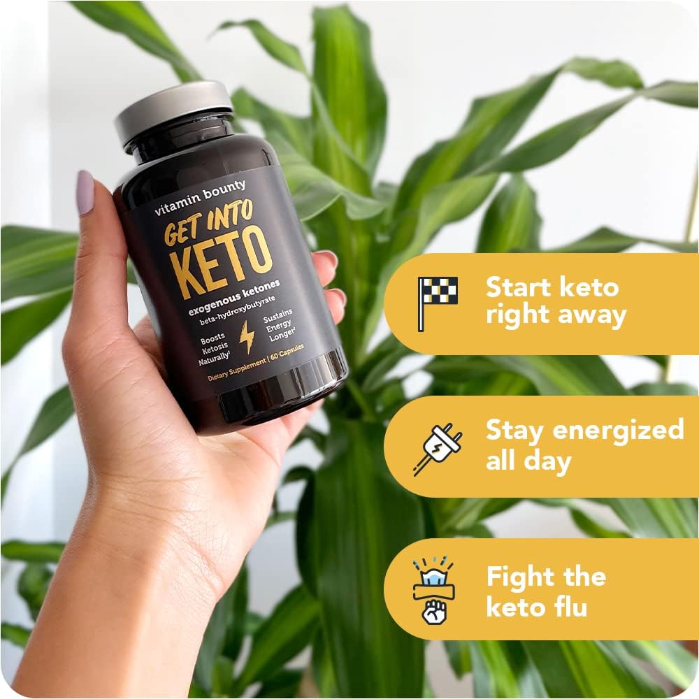 Vitamin Bounty Premium Raspberry Ketones Supplement - Keto Pills for Weight Loss - Promotes Ketosis & Metabolism Support - Keto Diet Aid - Energy Boost for Women & Men - 60 Capsules